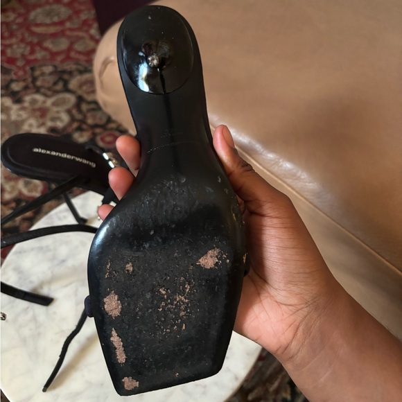 Alexander Wang Julie Crystal Logo Embellished Heels - Picture 2 of 6